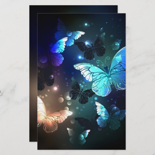 Schmetterling Briefpapier (Vorne/Hinten)