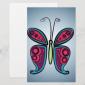 Schmetterling Briefpapier (Vorne/Hinten)