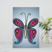 Schmetterling Briefpapier (Stehend Vorderseite)