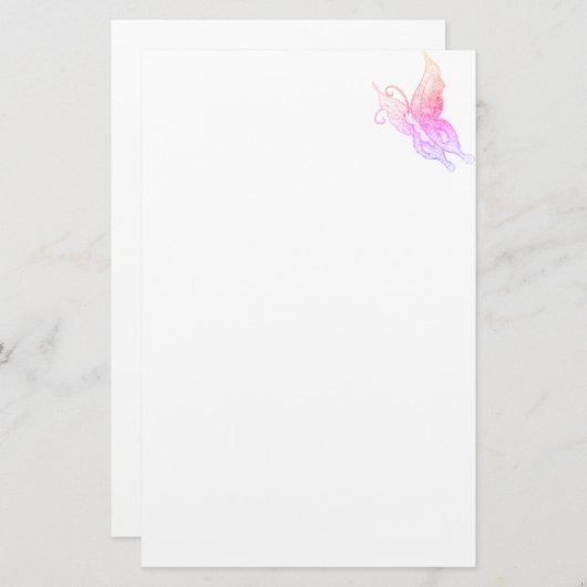 Schmetterling Briefpapier (Vorne/Hinten)