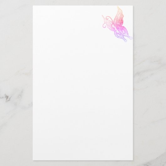 Schmetterling Briefpapier (Vorderseite)