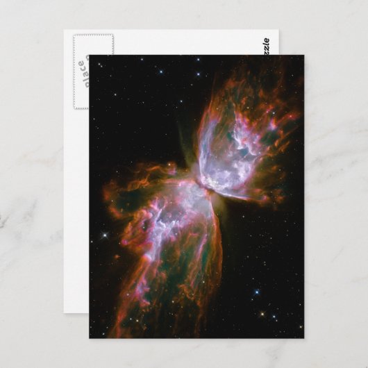 Schmetterling / Bug Nebula (Hubble-Teleskop) Postkarte (Vorne/Hinten)