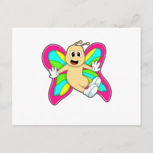 Schmetterling bunt postkarte