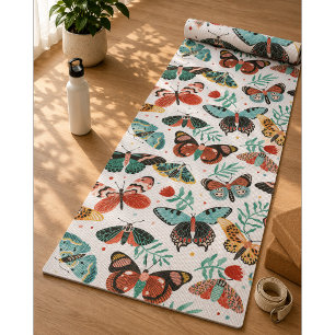 Schmetterling bunter Schmetterlingsmuster Yogamatte