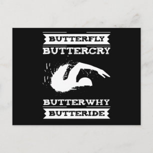 Schmetterling Buttercry Butterwhy - Schwimmer Desi Postkarte