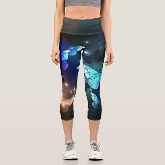 Schmetterling Capri Leggings (Vorderseite)