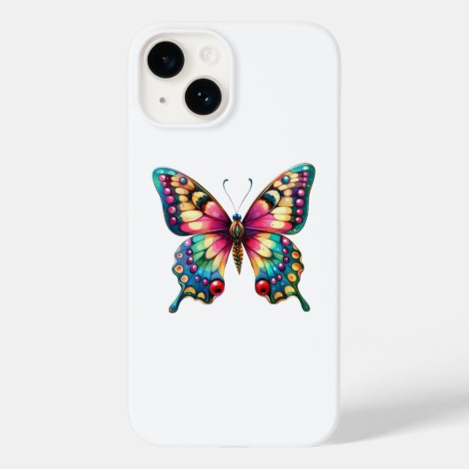 Schmetterling Case-Mate iPhone Hülle (Rückseite)
