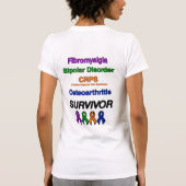 Schmetterling... CRPS, Bipolar, Fibro, OA...Becky T-Shirt (Rückseite)