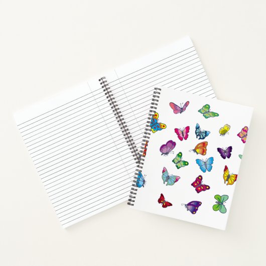 Schmetterling Custom 8.5" x 11" Spiral Notebook Notizblock (Innenseite)