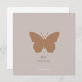 Schmetterling Danke Karte (Vorne/Hinten)