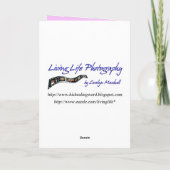 Schmetterling Danke Karte (Rückseite)