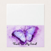Schmetterling Danke Karte (Außenseite Aufgefaltet)