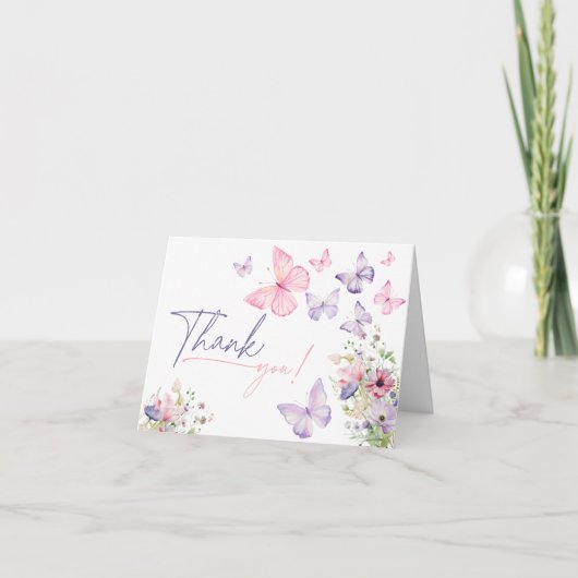 Schmetterling Danke Karte (Vorderseite)