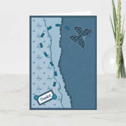 Schmetterling Danke Karte (Vorderseite)