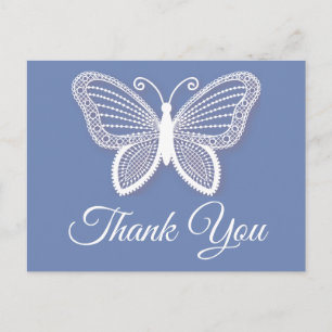 Schmetterling Danke Kornblumenblauer Schmetterling Postkarte
