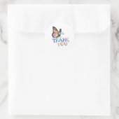 Schmetterling Danke Runder Aufkleber (Tasche)