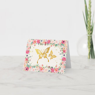 Schmetterling danken Ihnen zu kardieren Dankeskarte