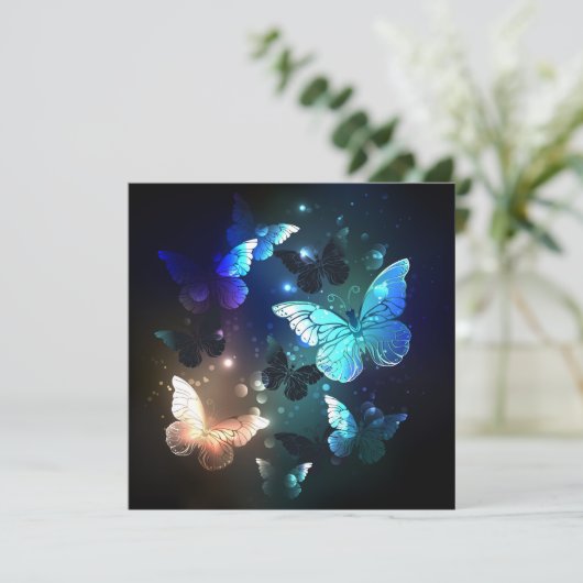 Schmetterling Dankeskarte (Stehend Vorderseite)