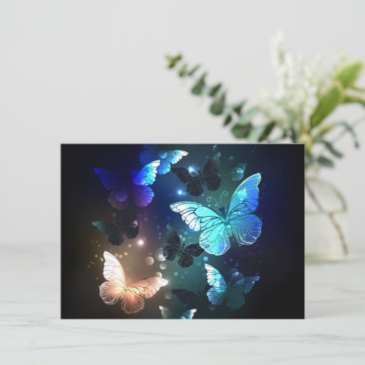 Schmetterling Dankeskarte (Stehend Vorderseite)