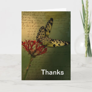 Schmetterling dankt dankeskarte