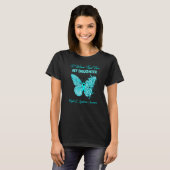 Schmetterling, den ich Aquamarin für meine Tochter T-Shirt (Vorne ganz)