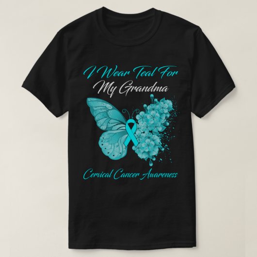 Schmetterling, den ich für meine Oma Cervical Canc T-Shirt (Design vorne)