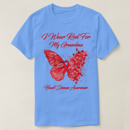 Schmetterling, den ich für meine Oma-Herzerkrankun T-Shirt (Design vorne)
