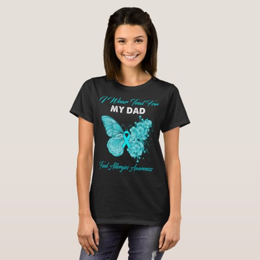 Schmetterling, den ich für meine Vater Aquamarin t T-Shirt (Vorne ganz)