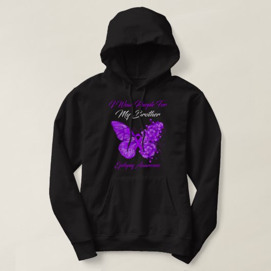 Schmetterling, den ich für meinen Bruder Epilepsie Hoodie (Design vorne)