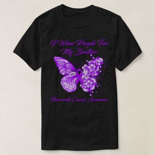 Schmetterling, den ich für meinen Bruder Lila trag T-Shirt (Design vorne)