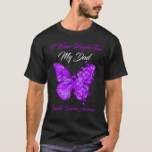Schmetterling, den ich für meinen Vater Lila trage T-Shirt (Vorderseite)