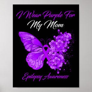 Schmetterling, den ich Lila für meine Mama Epileps Poster
