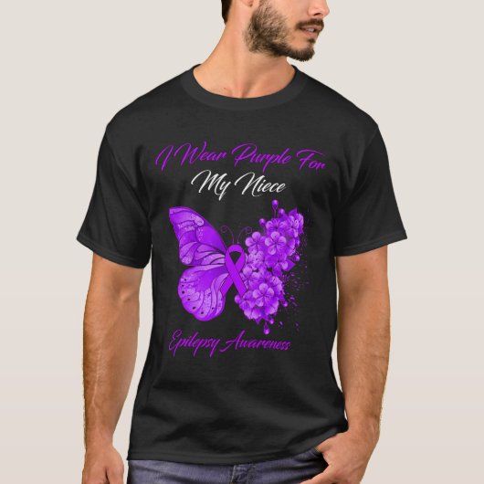 Schmetterling, den ich Lila für meine Nichte Epile T-Shirt (Vorderseite)