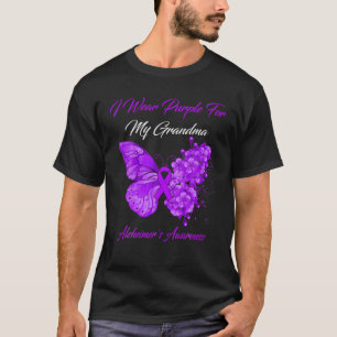 Schmetterling, den ich Lila für meine Oma Alzheim T-Shirt