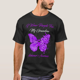 Schmetterling, den ich Lila für meine Oma Alzheime T-Shirt