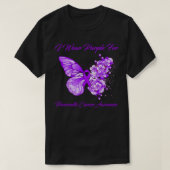 Schmetterling, den ich Lila für Pankreaskrebs im K T-Shirt (Design vorne)