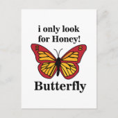 Schmetterling, den ich nur nach Honig-Schmetterlin Postkarte (Vorderseite)