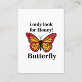 Schmetterling, den ich nur nach Honig-Schmetterlin Visitenkarte (Vorderseite)