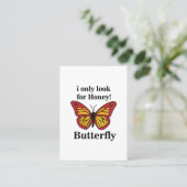 Schmetterling, den ich nur nach Honig-Schmetterlin Visitenkarte (Stehend Vorderseite)