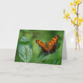 Schmetterling Denken Sie an Sie! Karte (Gelbe Blume)