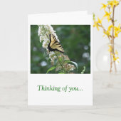 Schmetterling, der an Sie denkt Karte (Gelbe Blume)