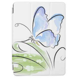 Schmetterling, der auf Gras über Blumenfeld sitzt iPad Air Hülle