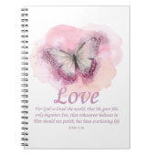 Schmetterling der Christlichen Bibel für Frauen: L Notizblock (Vorderseite)