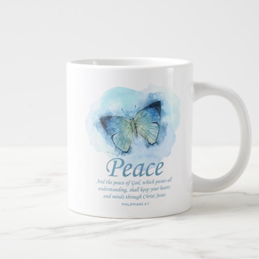 Schmetterling der Christlichen Verse für Frauen:Fr Jumbo-Tasse (Rechts)