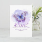 Schmetterling der Christlichen Verse für Frauen: g Dankeskarte (Stehend Vorderseite)