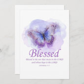 Schmetterling der Christlichen Verse für Frauen: g Dankeskarte (Vorne/Hinten)