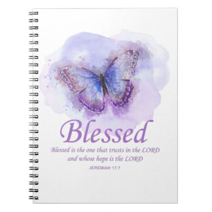 Schmetterling der Christlichen Verse für Frauen:g Notizblock