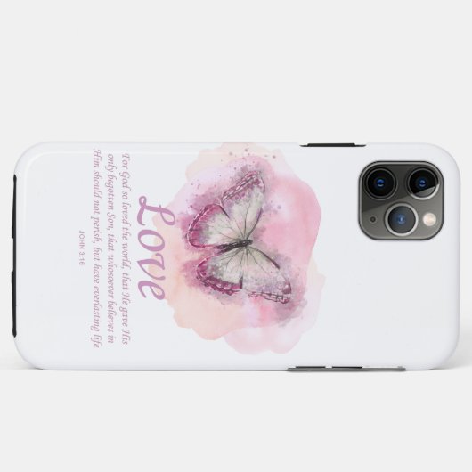 Schmetterling der Christlichen Verse für Frauen:Li Case-Mate iPhone Hülle (Rückseite (Horizontal))