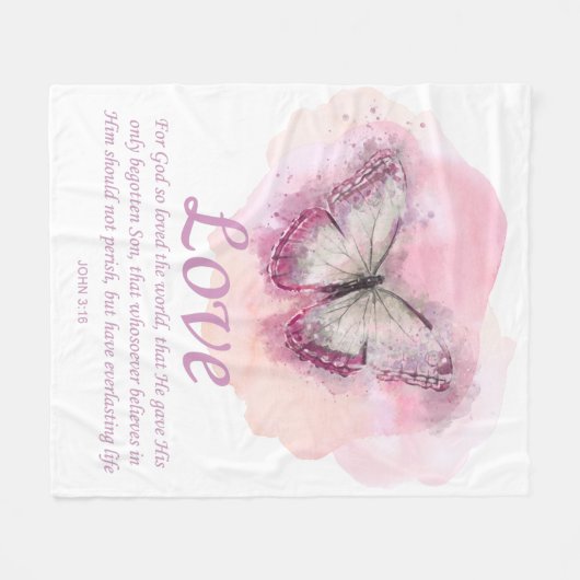 Schmetterling der Christlichen Verse für Frauen:Li Fleecedecke (Vorderseite (Horizontal))