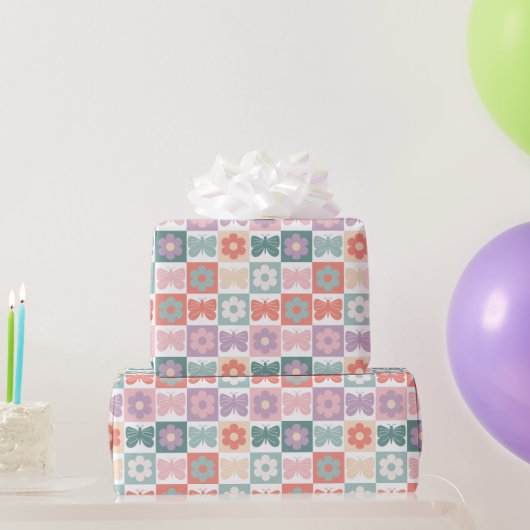 Schmetterling der Frühjahrsschachtel-Blume Geschenkpapier (Partygeschenke)